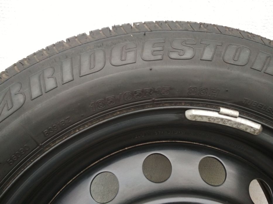 Koło zapasowe do Nissan Almera 185/65/15 opona lato Bridgestone B391