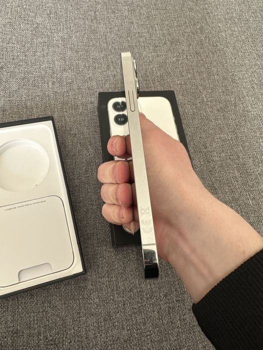 iPhone 13 Pro Max 128GB Silver – 100% Bateria, Idealny