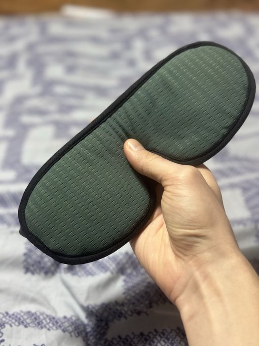 Маска для сну зелена унісекс поліестер 22х9 см Унісекс One Size