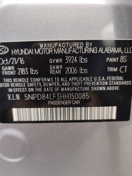 Hyundai Elantra 2016 VIN 5NPD84LF3HH150085 фото оголошення 13 з 22