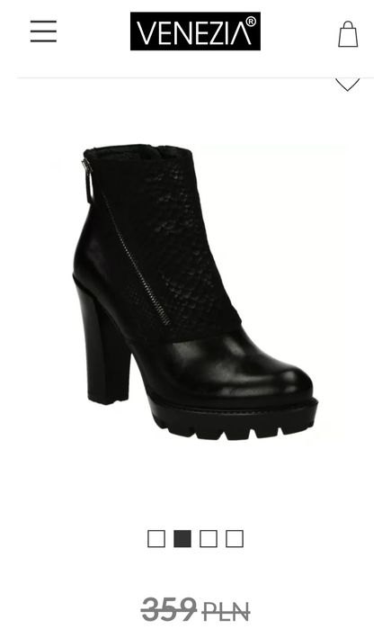 Botki trapery slupek 39 Venezia print