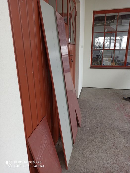 Blacha płaska, okuciowa, obróbki, kolor ceglasty RAL 8004, po budowie