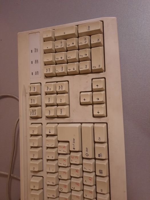 Клавиатура для компьютера белая для ПК Клавиатура проводная