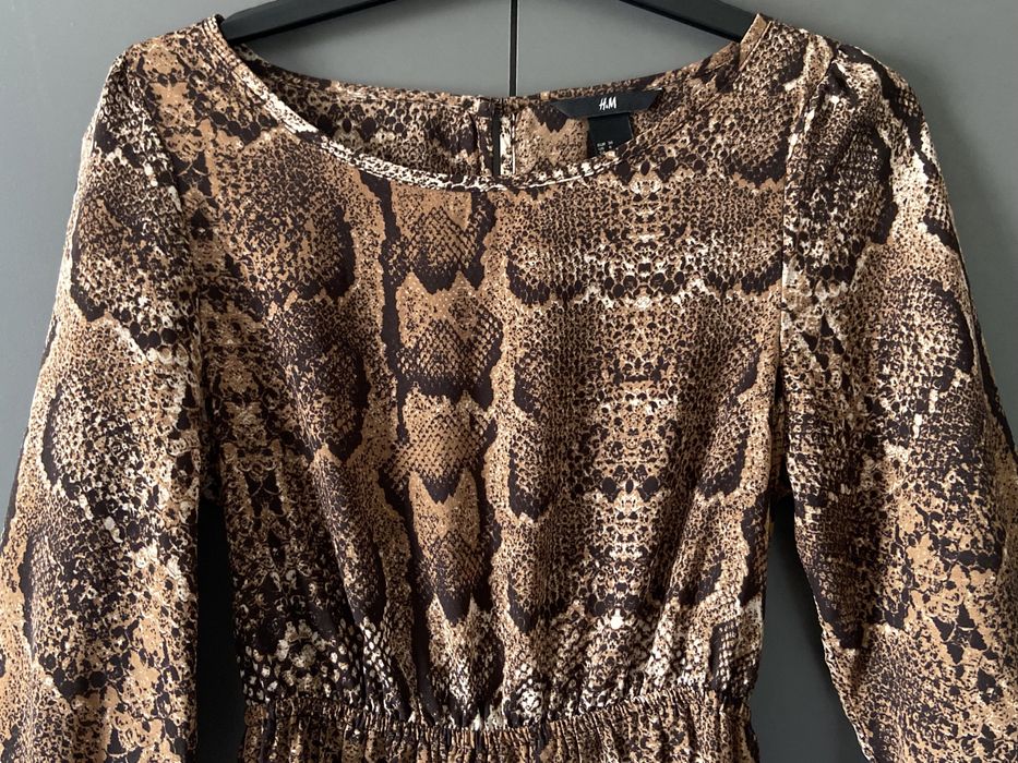 Sukienka ze wzorkiem węża H&M S 36/6 165/84A