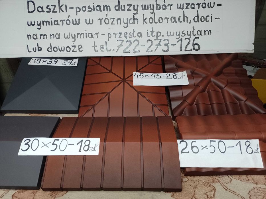 daszki slupki ogrodzenia