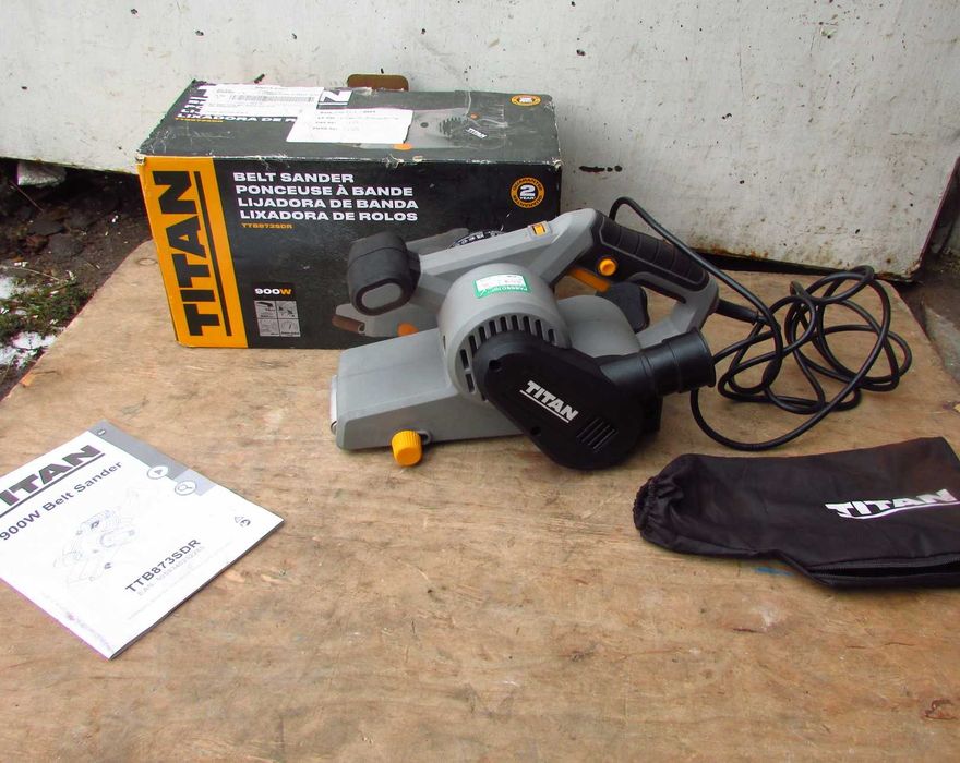 Стрічкова, ленточна шліфмашина TITAN TTB873SDR  (із Англії)