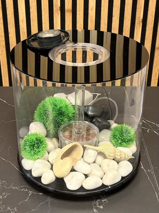 Akwarium Biorb Tube 15L LED czarne | zestaw + oryginalne dodatki Oase