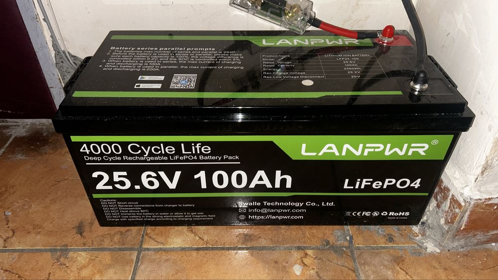 Акумулятор lifepo4 24в 100а