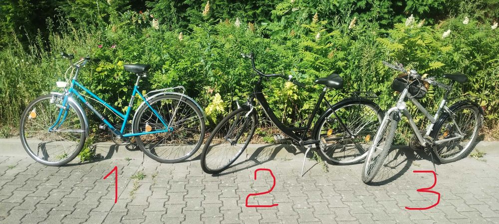 Trzy rowery używane