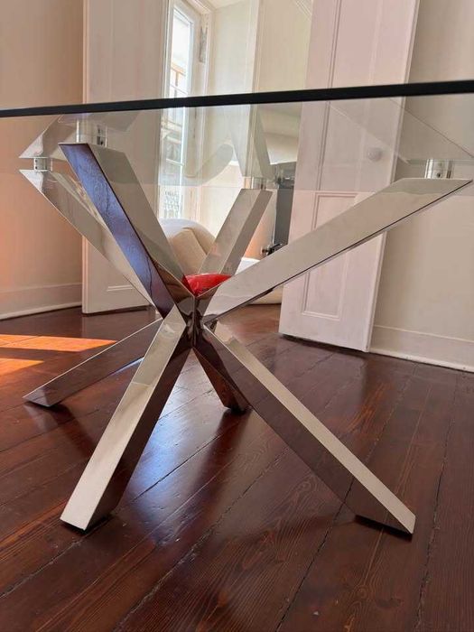 Kave Home Argo Glass Dining Table (200×100) (Almost New)