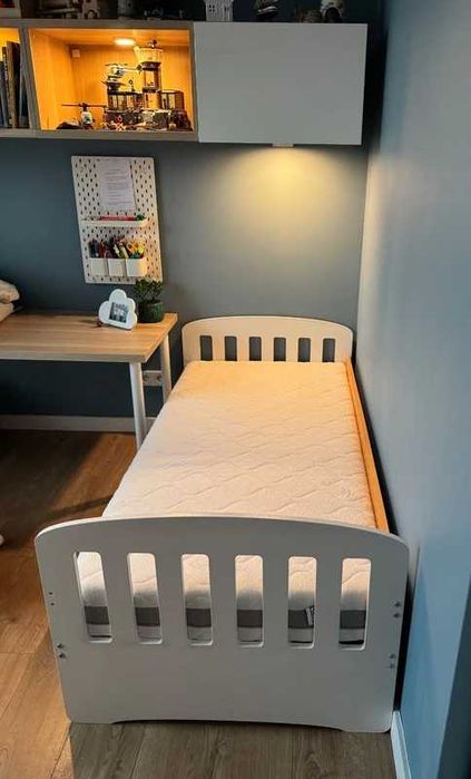 Łóżko dziecięce 160x80cm, materac premium Tencel