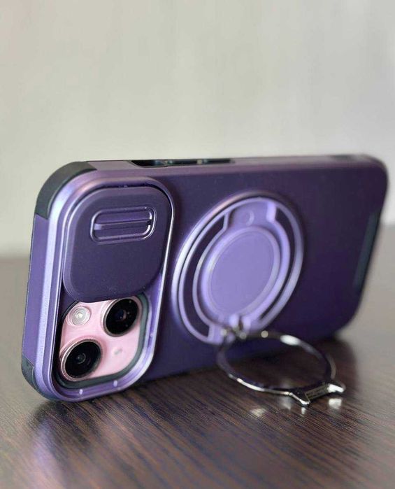 Чохол на айфон, з захистом камери і підставкою