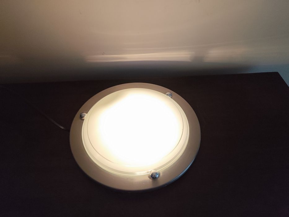 Plafon lampa ścienna sufitowa ze szklanym mlecznym kloszem  trio