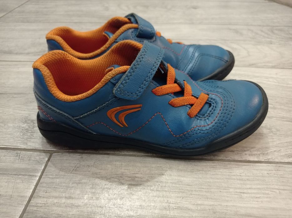 Шкіряні кросівки, кеди для хлопчика, Clarks, сині, 27,5 р.