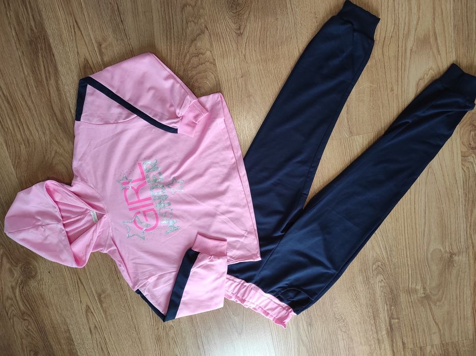 Komplet dresy, bluza plus spodnie, 140, jak nowy