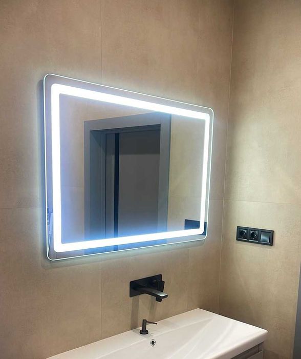 Дзеркало з LED підсвіткою в ванну кімнату Зеркало с подсветкой в рамке