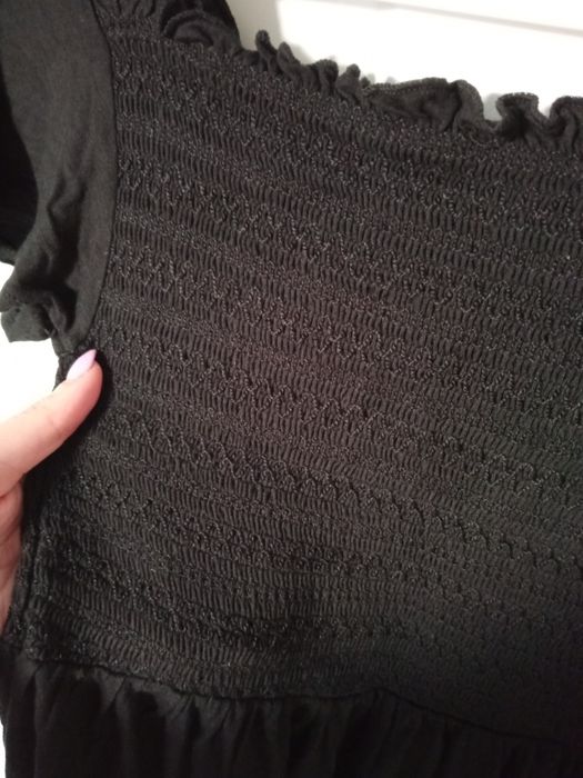 Czarna sukienka ciążowa H&M MAMA roz. S