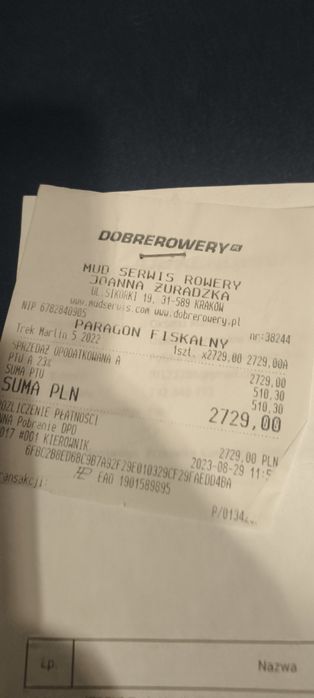 rower TREK MARLIN vv