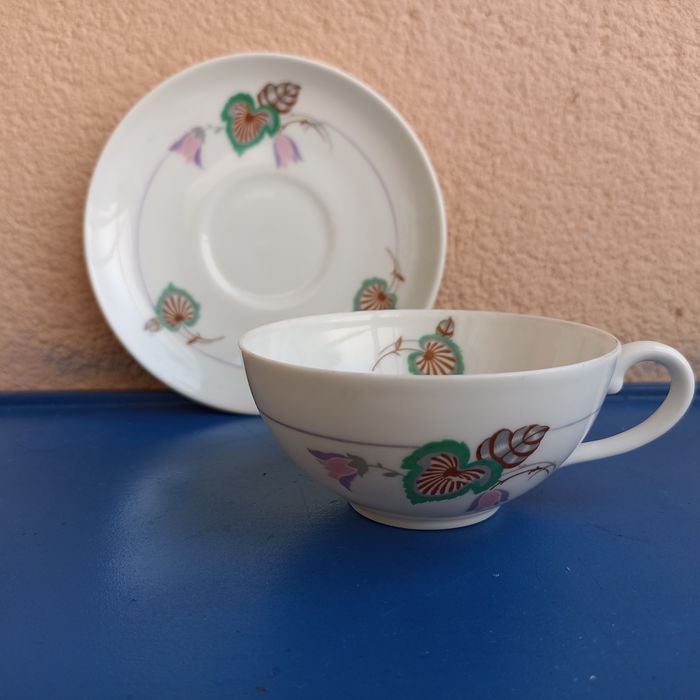 Serviço de chá Art Deco Vista Alegre motivo floral