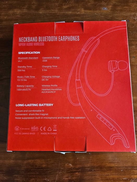 Mpow neckband bluetooth earphones - BH25