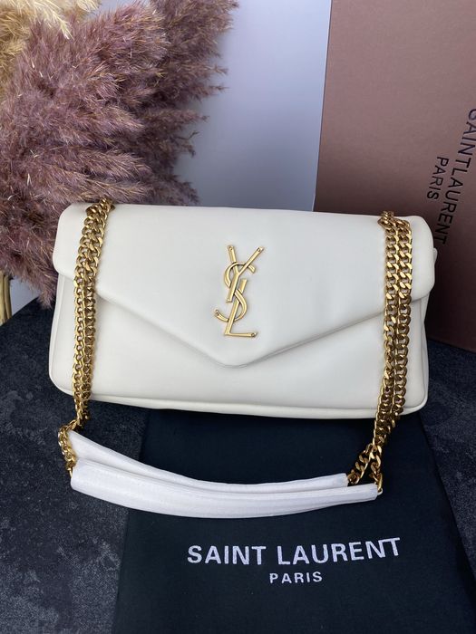 Сумка YSL Yves Saint Laurent Calypso біла