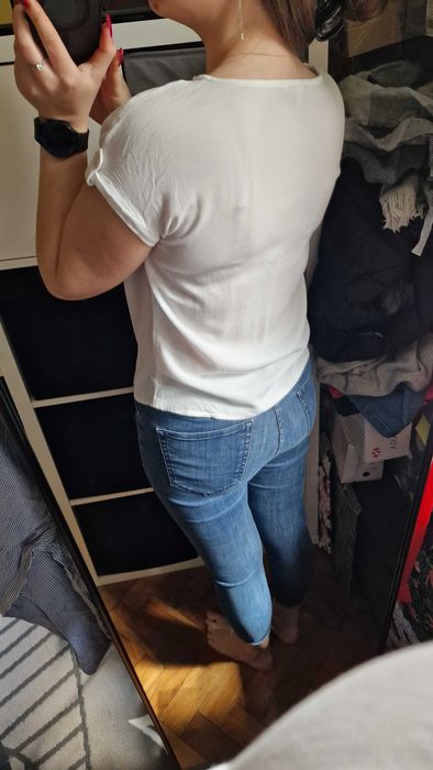 Bluzka klasyczna zwykła luźna XS S Tom Tailor Denim wiskoza