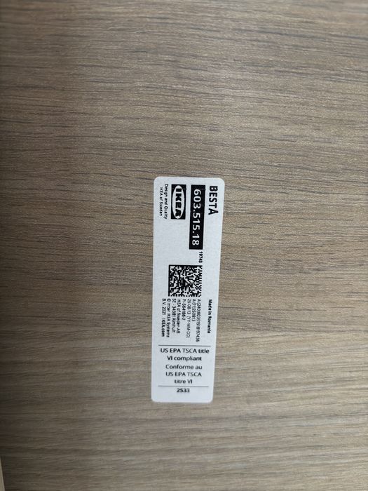 IKEA besta, komoda szuflady okleina dębowa ryflowana