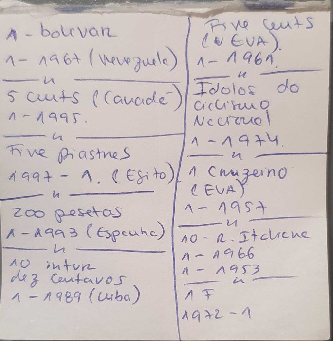 Moedas antigas para venda (XI)
