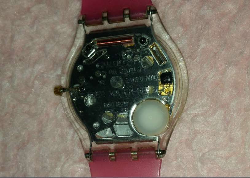 relogio swatch cor de rosa