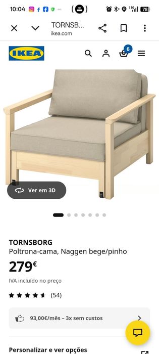 Poltrona que vira cama