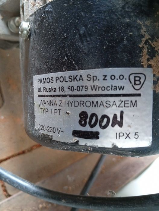 Pompa do wanny z hydromasażem 800 Wat