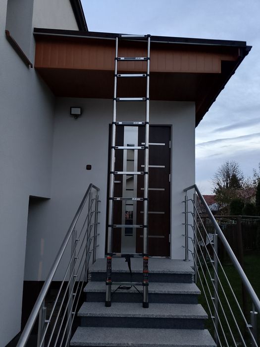 Drabina teleskopowa 3, 2 m stal nierdzewna