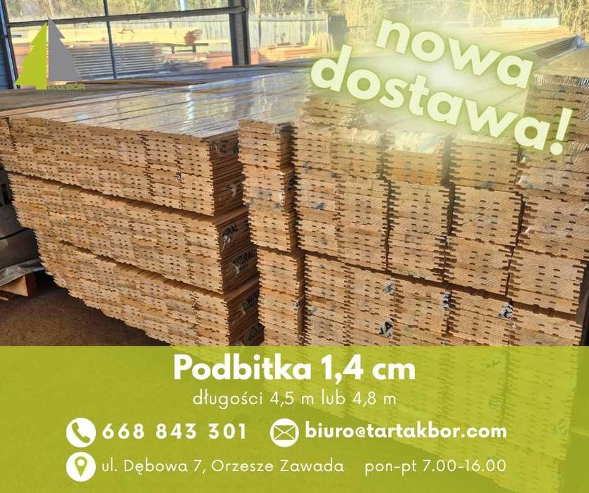 Podbitka, boazeria świerk #19mm #14mm
