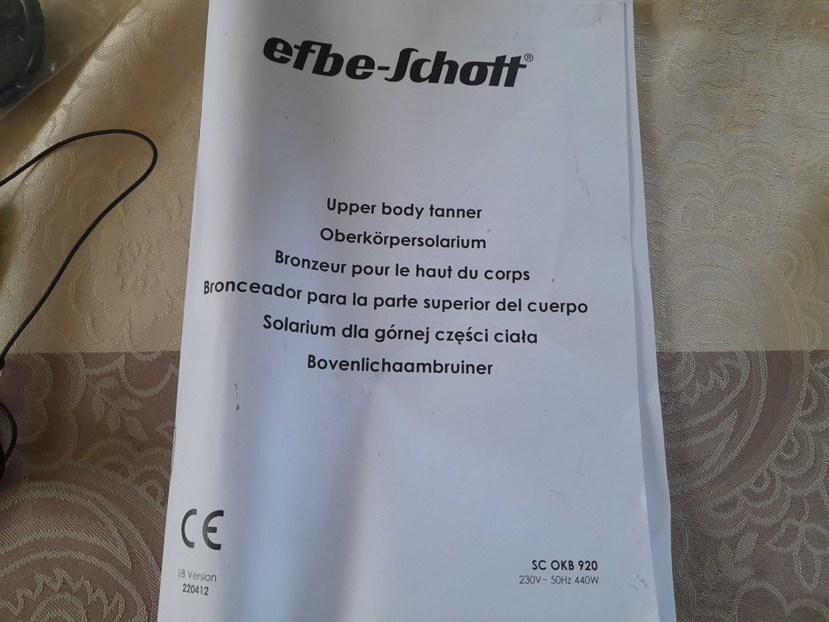 Lampa do opalania twarzy SOLARIUM 440W okulary EFBE-SCHOTT
