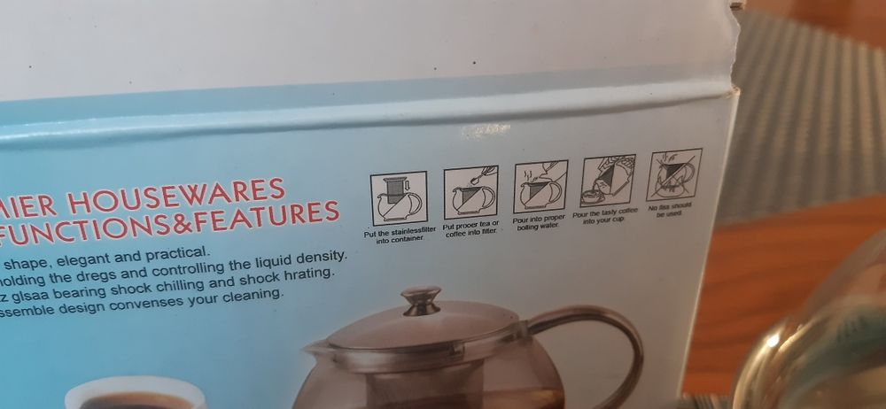 Zaparzacz do herbaty kawy ziół 600 ml dzbanek