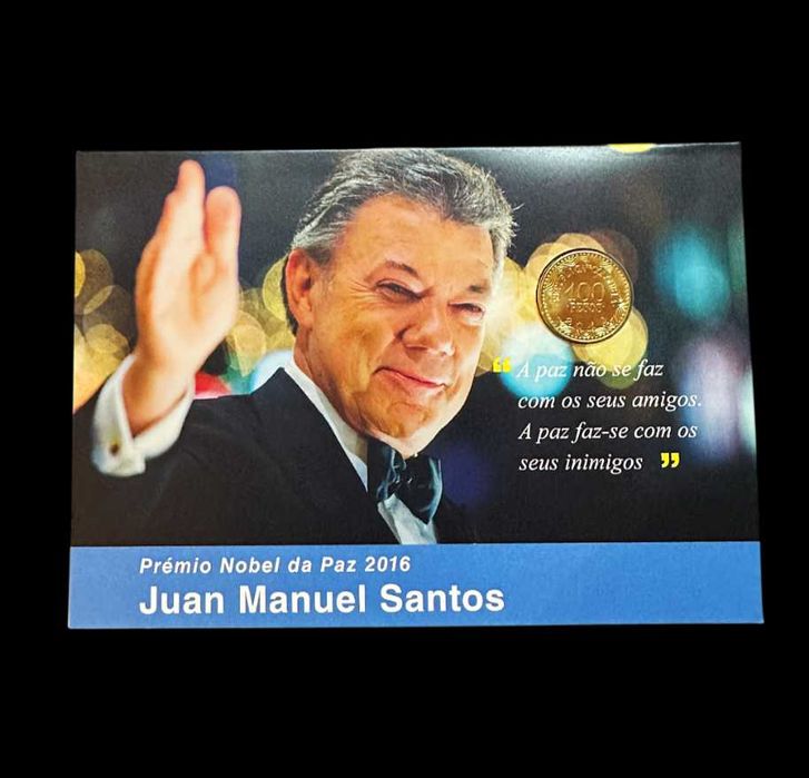 100 Pesos - 2012 - Colômbia - Prémio Nobel da Paz - Juan Manuel Santos