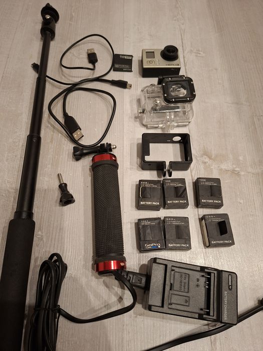 Go pro 3 duzy zestaw kamera sportowa