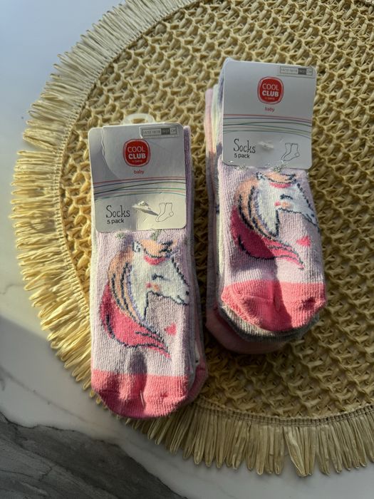NOWE pastelowe skarpetki dla dziewczynki 10 par Cool Club 19/21
