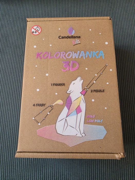 Candellana, kolorowanka 3D Wilk gipsowa obraz do malowania