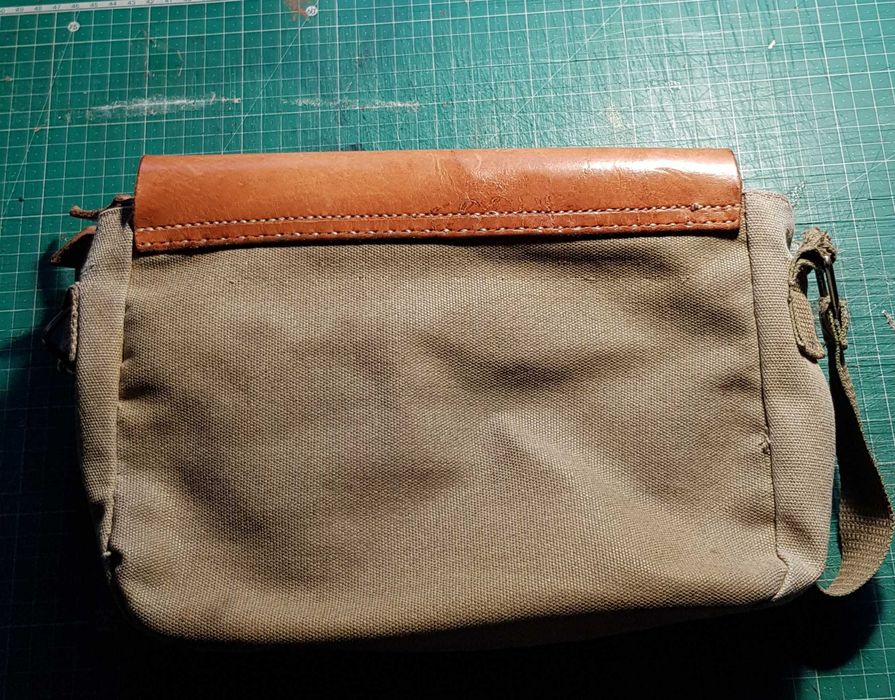 Bolsa Saco Pasta Mensageiro - Lona e Couro