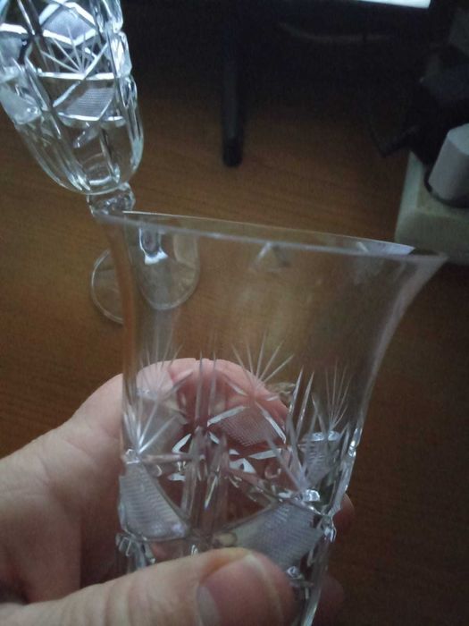 Coleção de copos de cristal Boémia