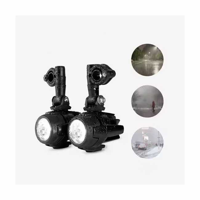 Faróis auxiliares homologados E9 - 40W LED para moto