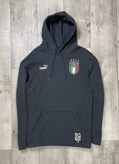 Puma Italia кофта балахон XL размер футбольная толстовка серая