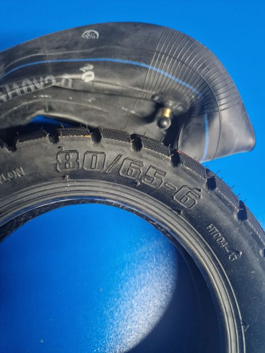 conjunto de pneu e câmara de ar de 10 polegadas (modelo 80/65-6