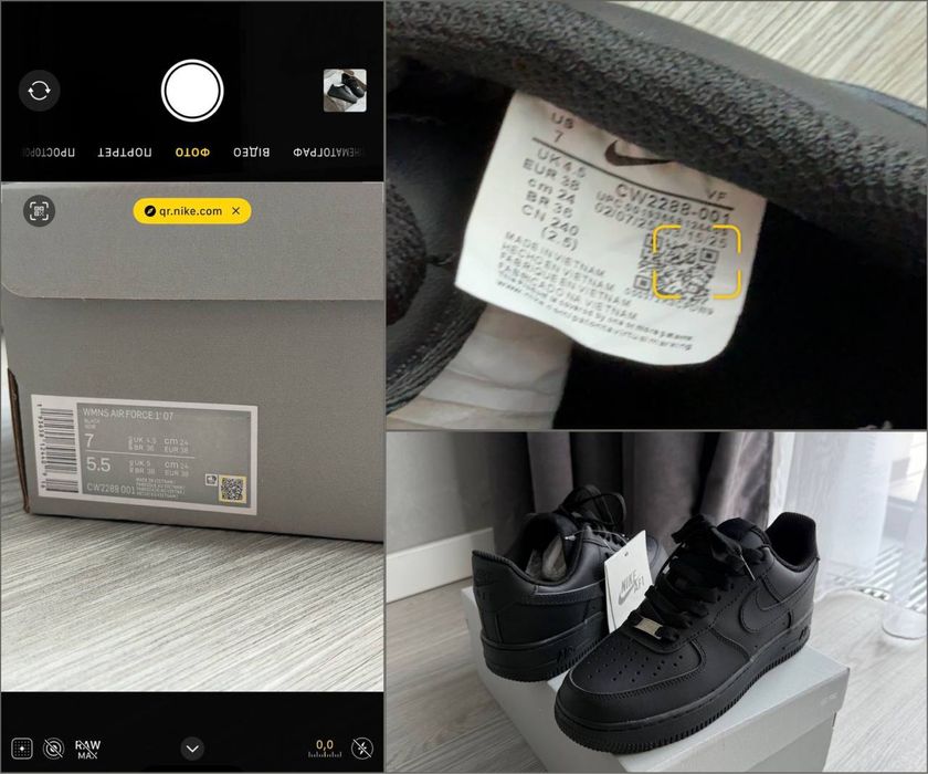 NEW ORIGINAL Nike air Force 1 Low black  (no box) 36-45р