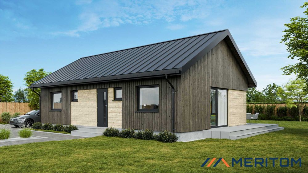 Dom PARTERO 95 mieszkalny całoroczny wczasowy domy deska wysoki salon