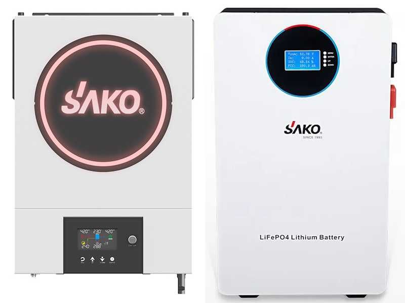 Комплект инвертор 6 квт + аккумулятор 5 квт Sako Altek