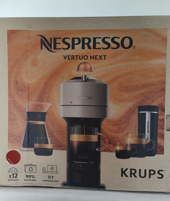 Máquina de Café KRUPS Nespresso Vertuo Next Vermelho NOVA