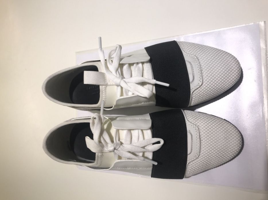 Sapatilhas Ténis Balenciaga Race Runners n 37 brancas ORIGINAIS