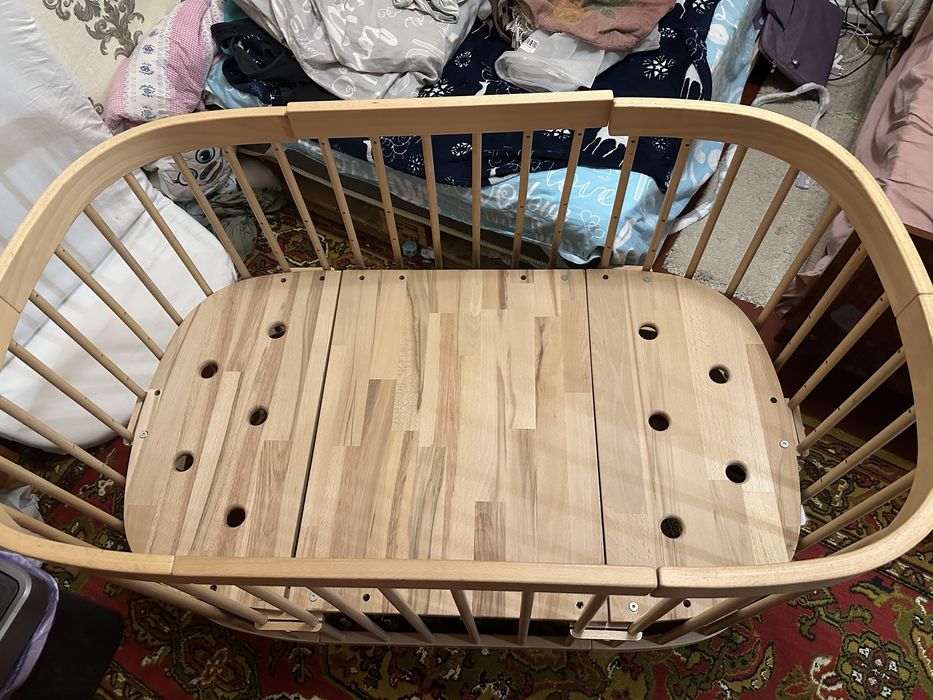 Дитяче Ліжечко - Tweeto 7 в 1, Натуральний Бук